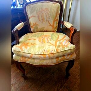Antique French Mid-18th Century c.1760 Louis XV Period Fauteuil (Open-Armchair)